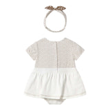 Mayoral Pagliaccetto Mezza Manica con Fascia Capelli per Neonata 1658X BIANCO MAYORAL 