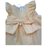 Le Bebe' Abito Tinta Unita con Fiocco per Neonata LBG6397 GIALLO LE BEBE' 