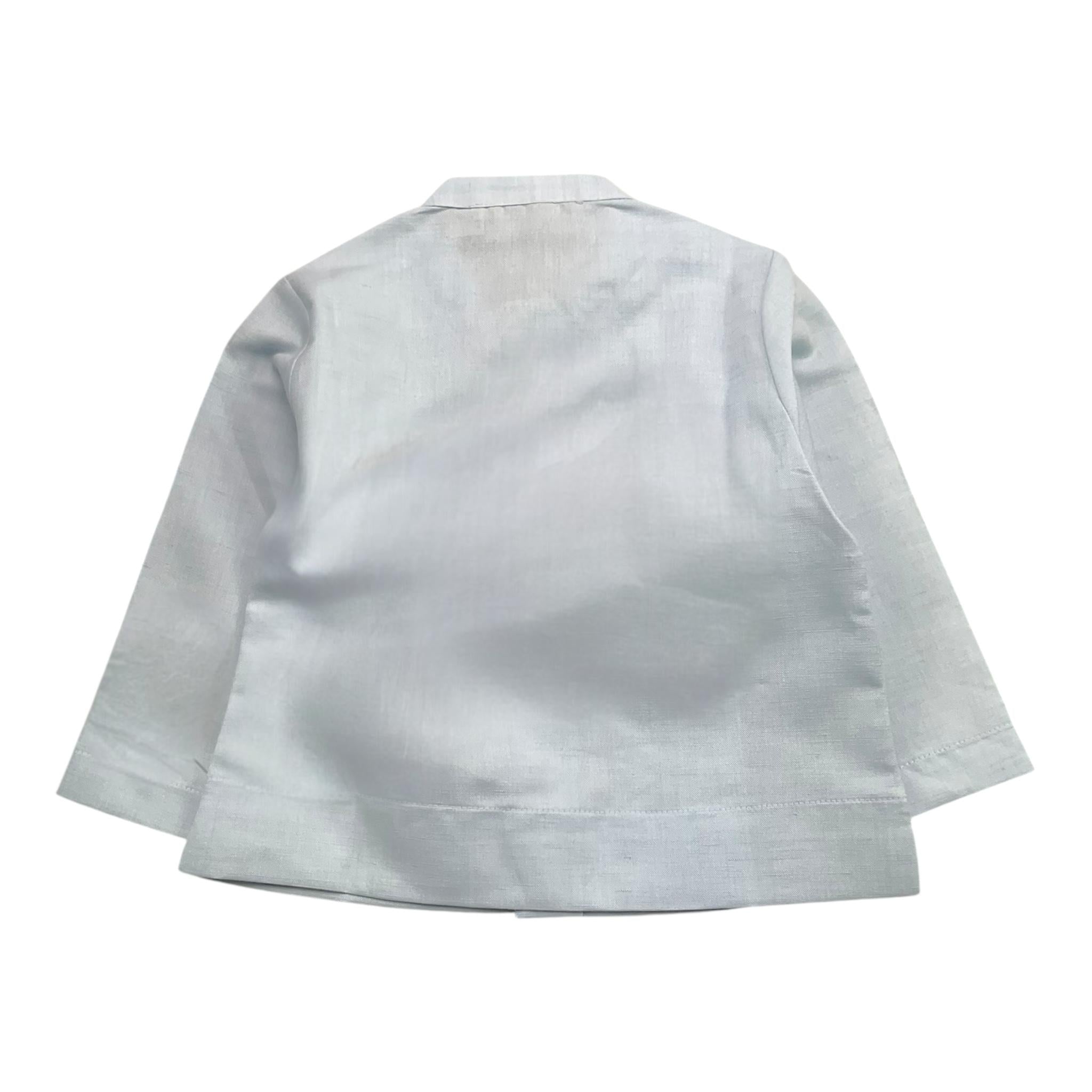 La Stupenderia Camicia Tinta Unita con Manica Lunga per Neonato TJCM73D AZZURRO LA STUPENDERIA 