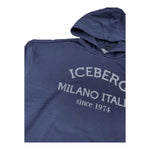 ICEBERG felpa chiusa con cappuccio tinta unita Blu per Bambino MFICE5335J BLU ICEBERG 