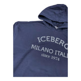 ICEBERG felpa chiusa con cappuccio tinta unita Blu per Bambino MFICE5335J BLU ICEBERG 
