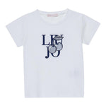 Liu Jo T-Shirt Tinta Unita Girocollo con Stampa per Neonata KA5039J5X BIANCO LIU JO 