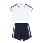 Emporio Armani Completo 2 Pezzi Polo-Bemuda per Neonato EB000389 BIANCO/BLU EMPORIO ARMANI 