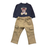 THE ROAD KING completo 2pz bicolore felpa-pantalone Blu per Neonato K069 BLU THE ROAD KING 