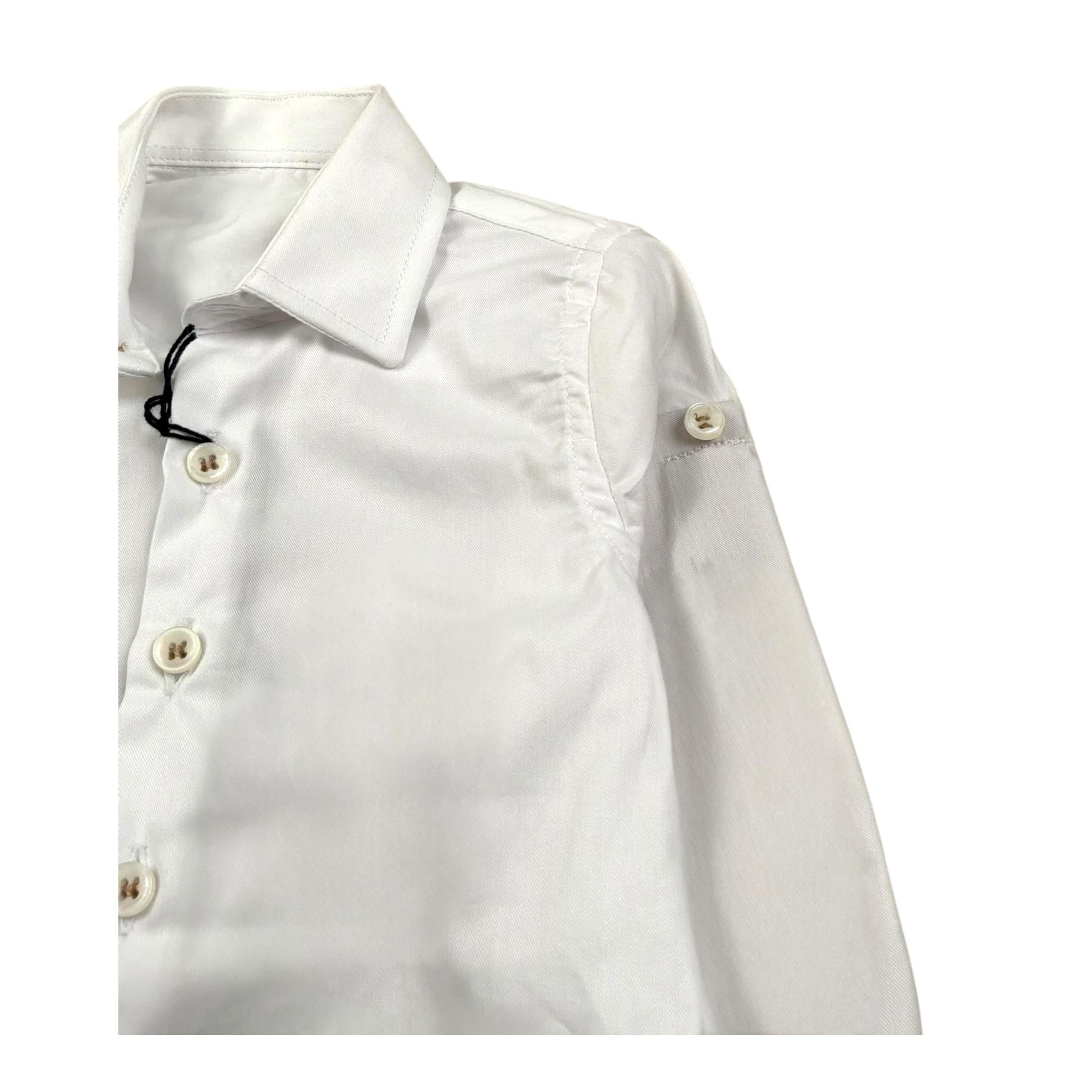 Ambaraba Camicia Manica Lunga Tinta Unita per Neonato FM32056 BIANCO AMBARABA 