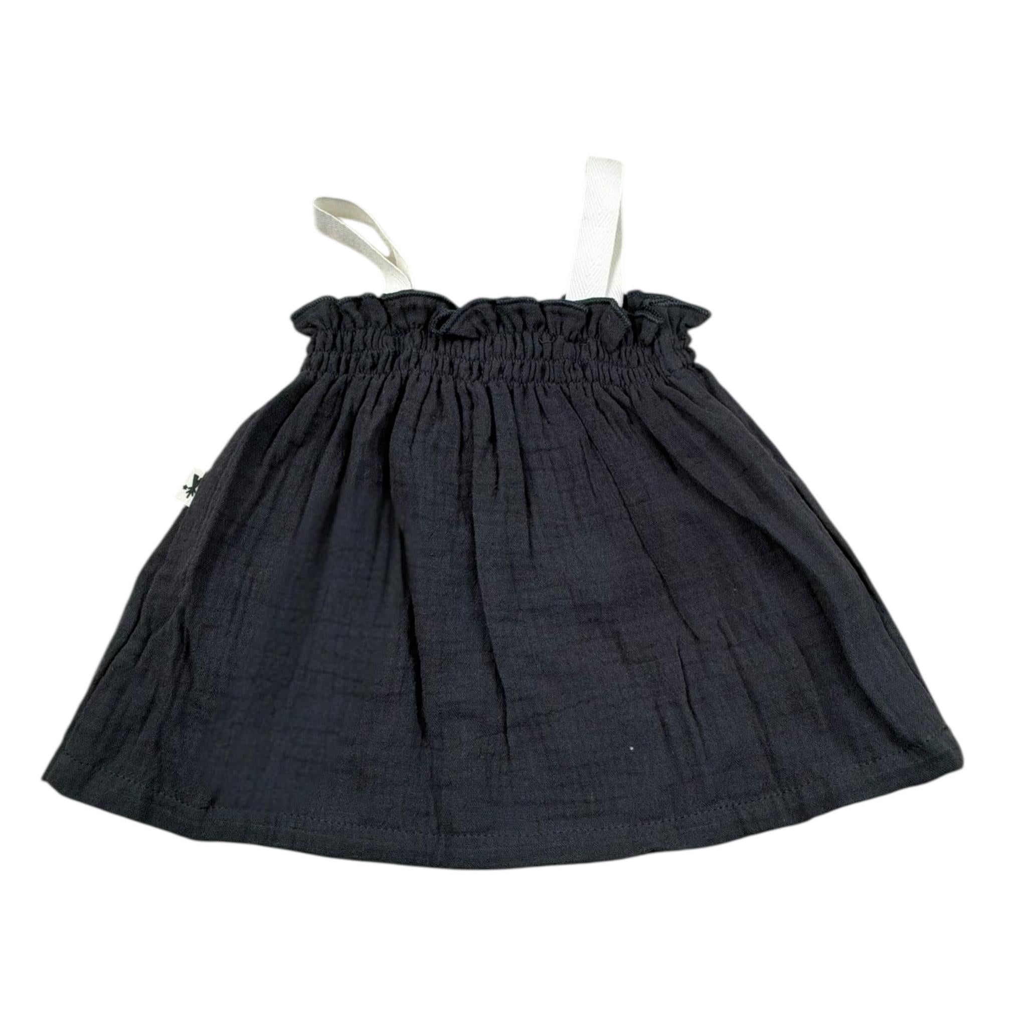 Petit Indi Top Tinta Unita con Stampa per Neonata SS25B0426 GRIGIO PETIT INDI 