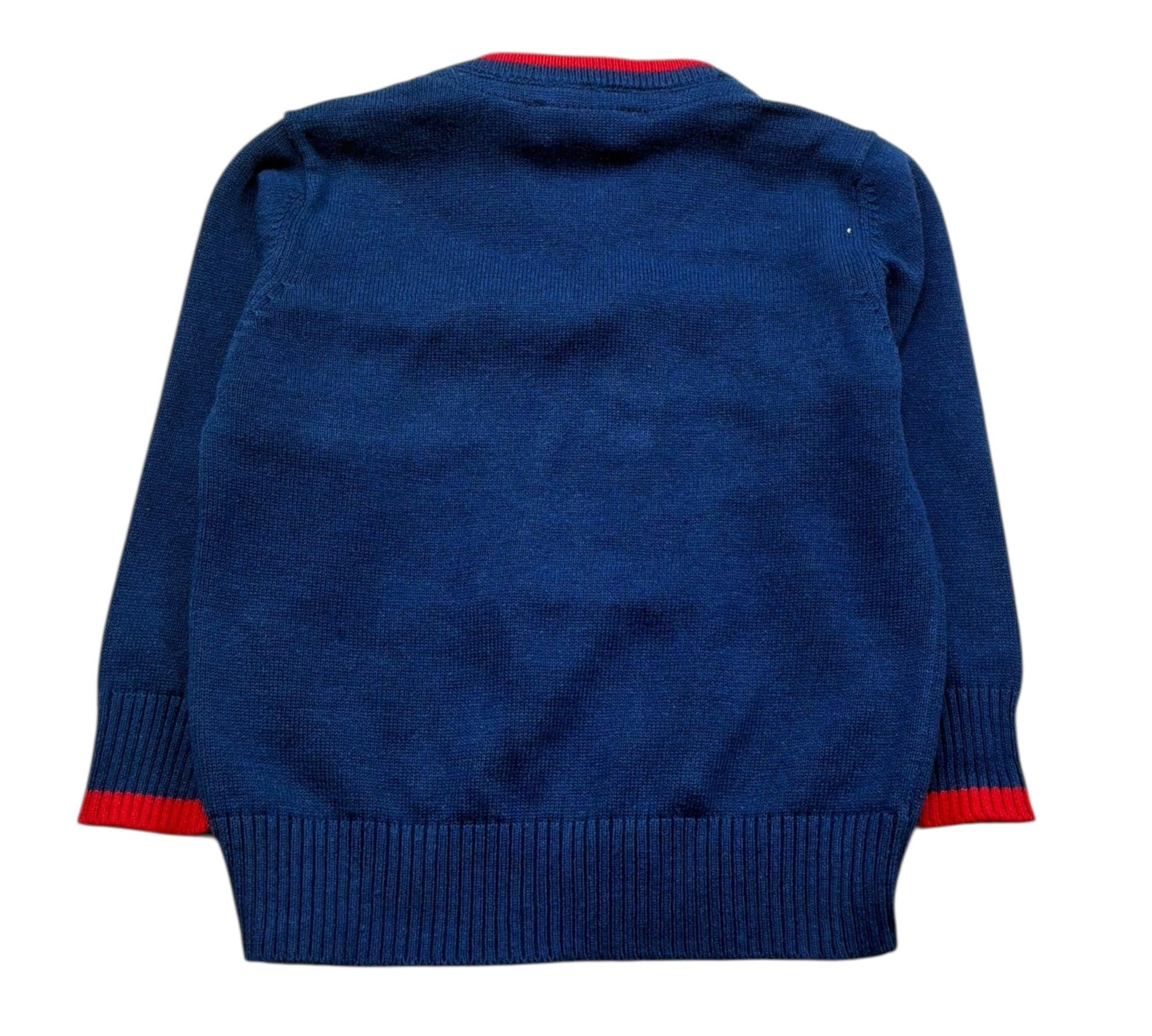 Trussardi Maglia Girocollo Tinta Unita per Neonato TIP26004MA BLU TRUSSARDI 