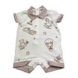 Le Bebe' Pagliaccetto Tinta Unita con Stampa per Neonato LBB4906 BIANCO LE BEBE' 