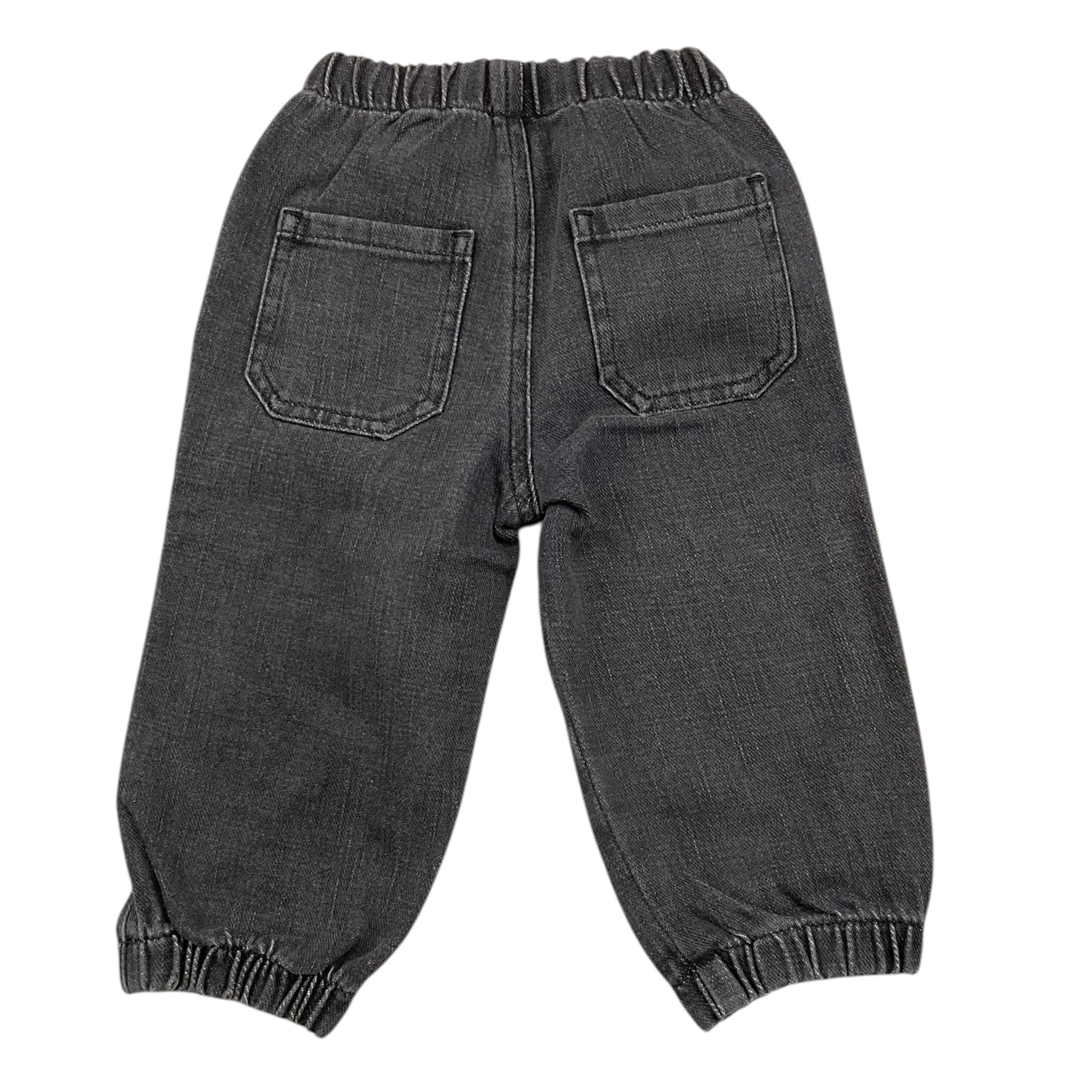 IL GUFO jeans tinta unit con elastico in vita Nero per Bambino A24PL427J0048 NERO IL GUFO 