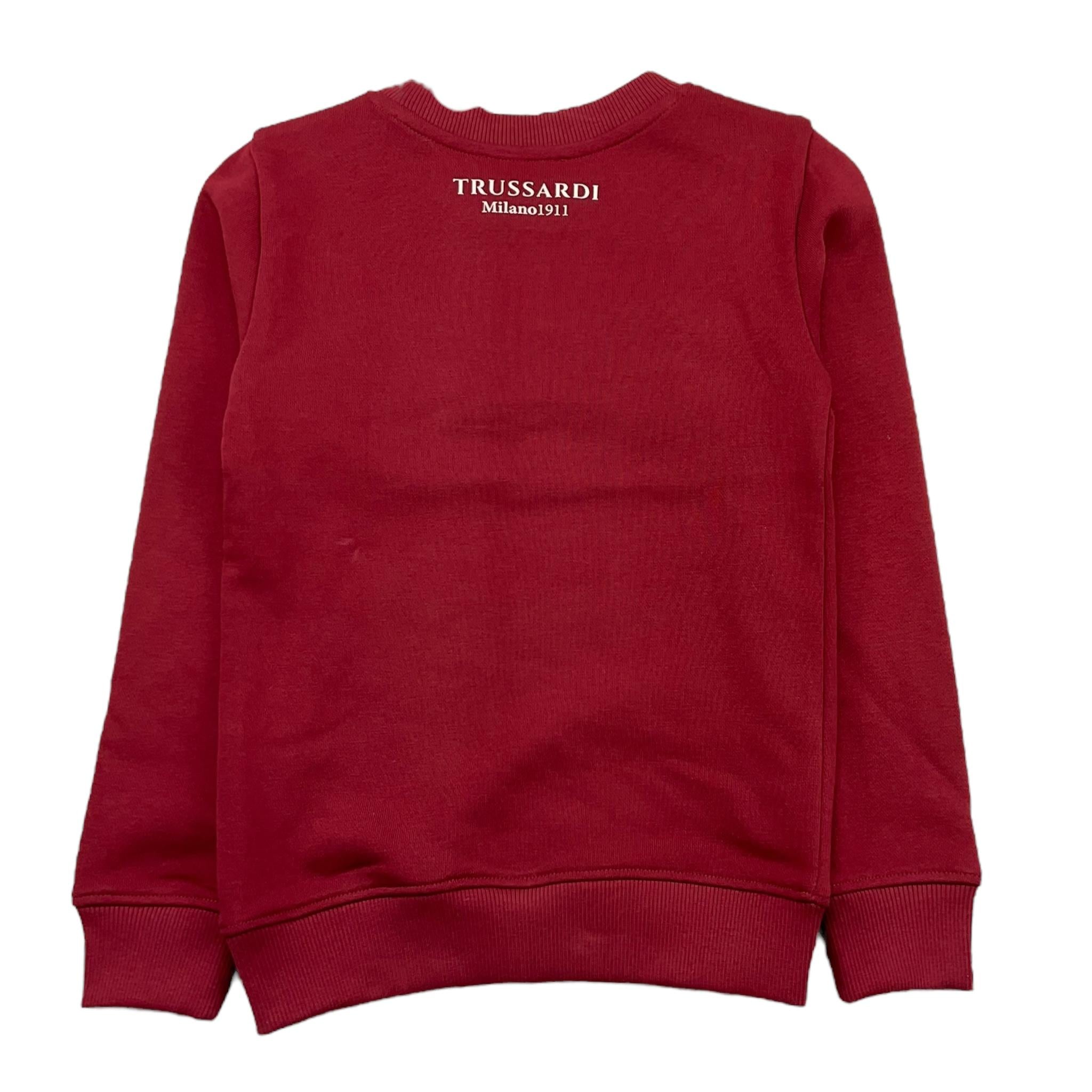 TRUSSARDI felpa chiusa girocollo tinta unita Rosso per Bambino TGA25107 ROSSO TRUSSARDI 