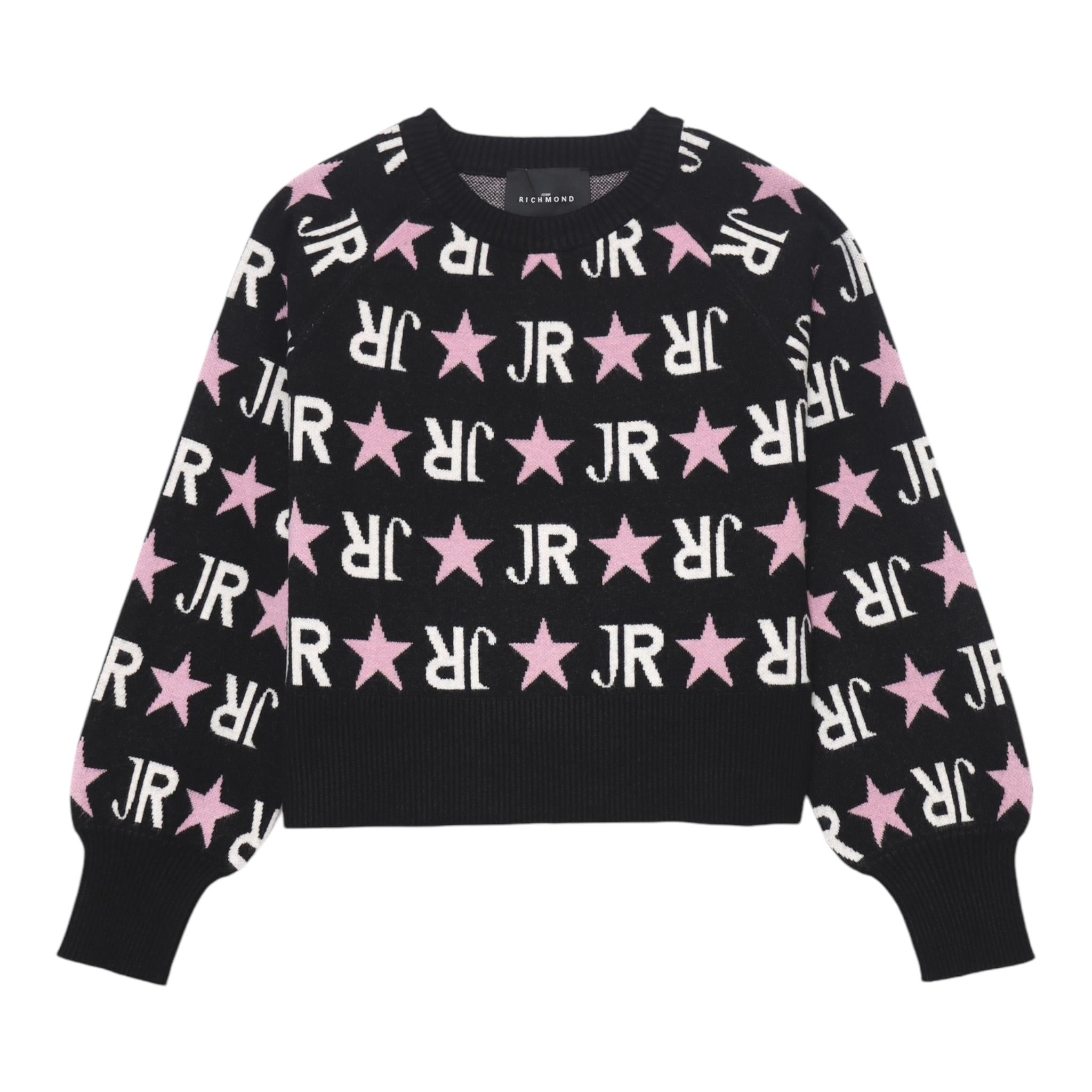 JOHN RICHMOND maglia tinta unita girocollo logata Nero per Neonata RGA24003MA NERO JOHN RICHMOND 