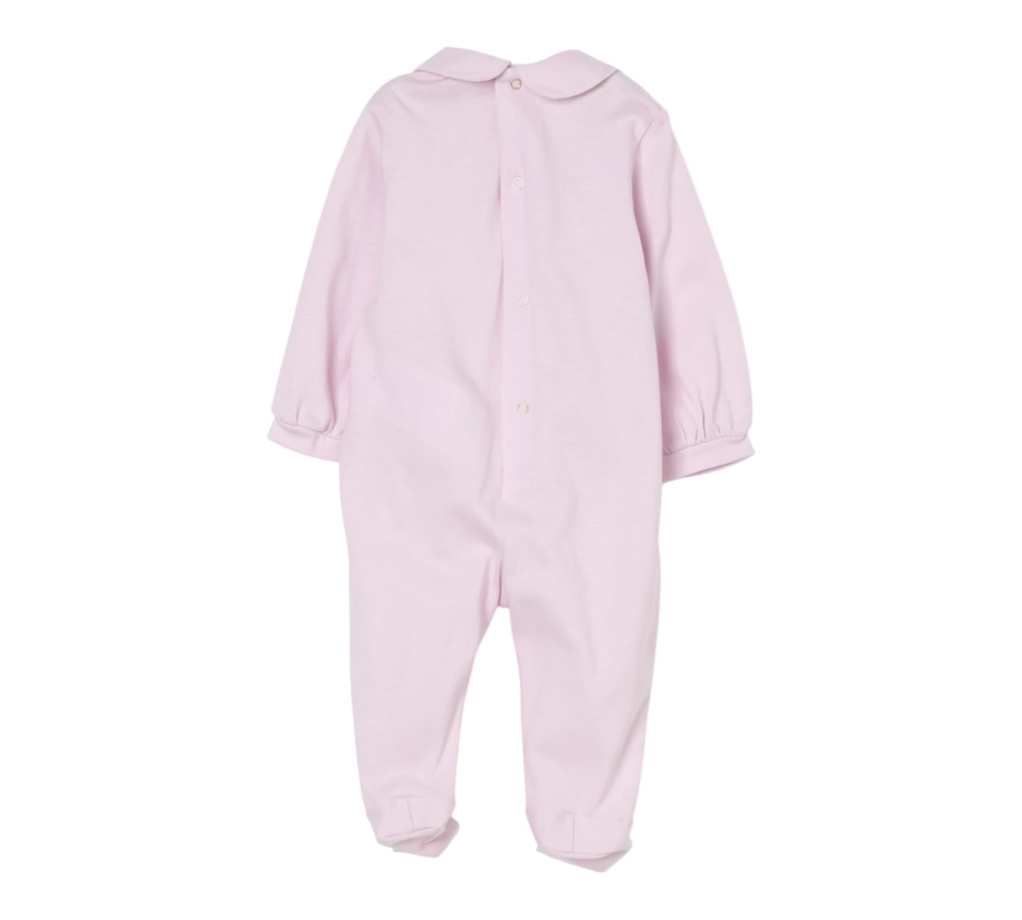 Elisabetta Franchi Tutina Manica Lunga Tinta Unita con Ricami per Neonata ENTU131X LILLA ELISABETTA FRANCHI 