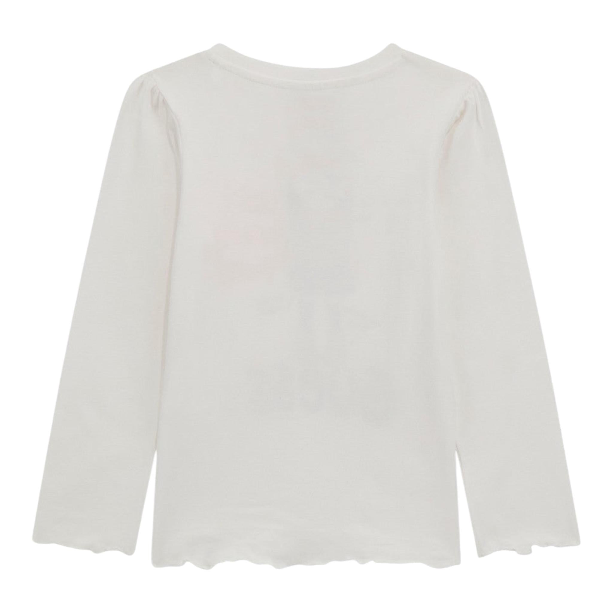 GUESS shirt girocollo tinta unita con stampa in contrasto Bianco per Neonata K4BI15J1313 BIANCO GUESS 