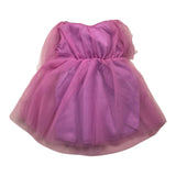 Minimo Abito In Tulle Tinta Unita Lilla Per Bambina
