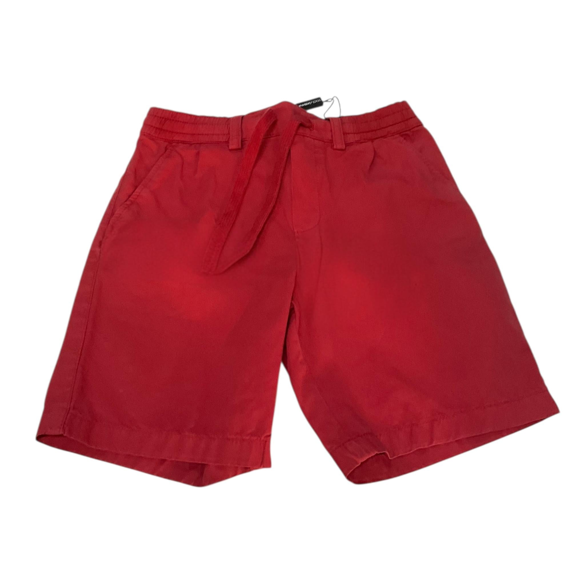 Dolce & Gabbana Bermuda Tinta Unita con Logo per Neonato L12Q99 ROSSO DOLCE & GABBANA 