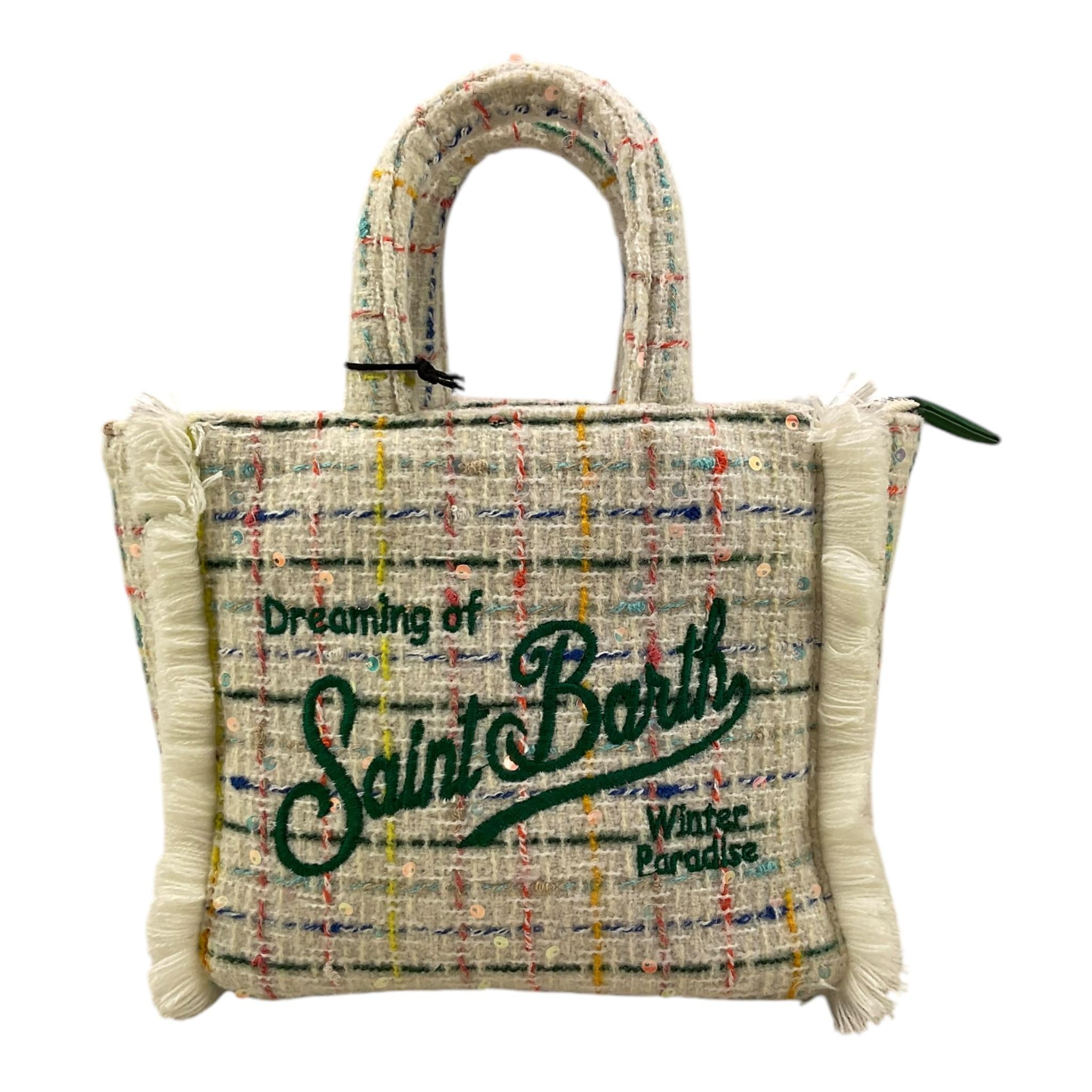 SAINT BARTH borsa tinta unita con logo Panna per Bambina VANITYY PANNA SAINT BARTH 