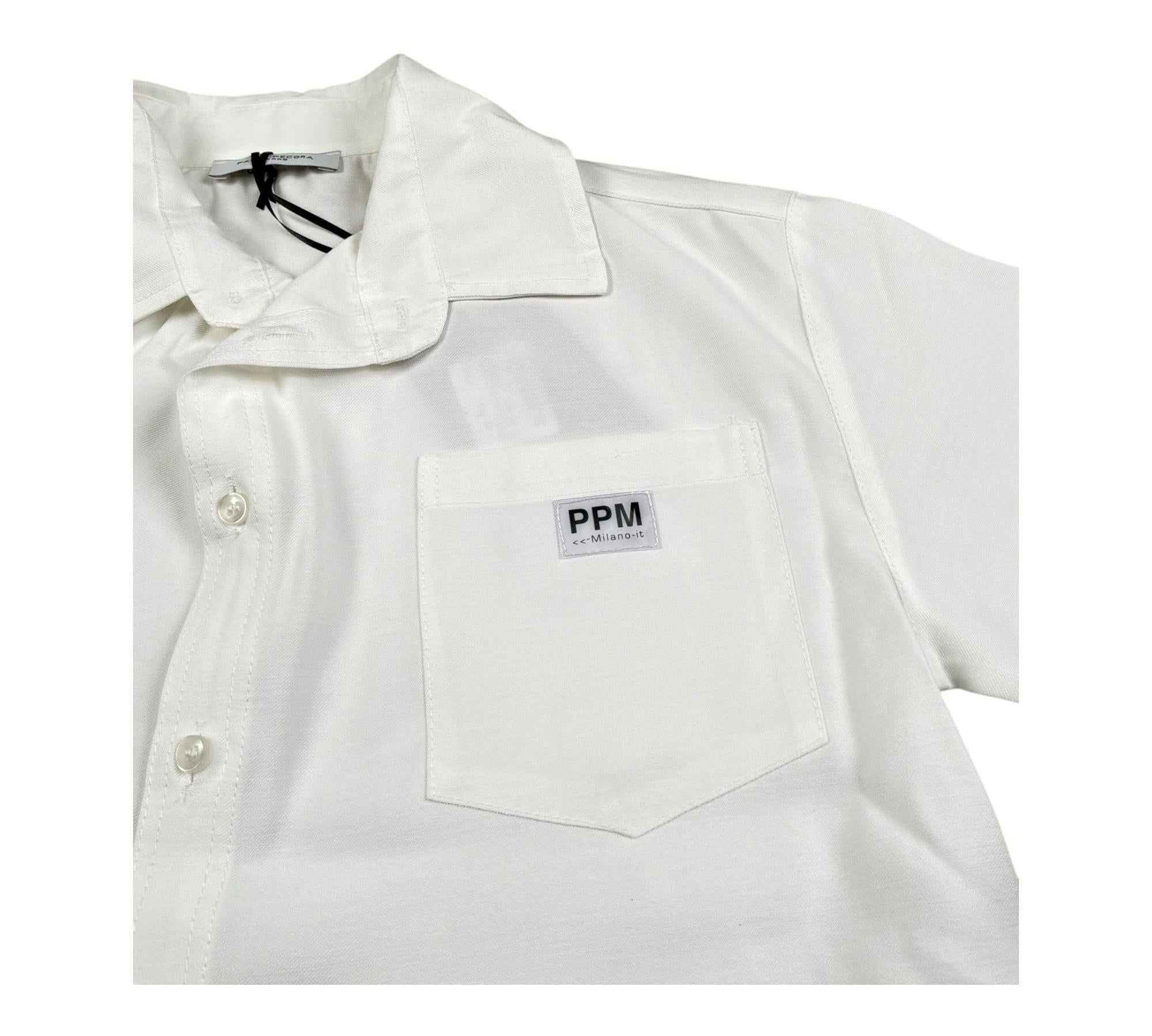 Paolo Pecora Camicia Mezza Manica Tinta Unita per Bambino PP4302 BIANCO PAOLO PECORA 