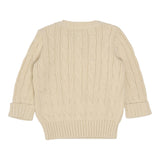 RALPH LAUREN maglia girocollo tinta unita con ricamo logo Crema per Neonato 322702674068 CREMA RALPH LAUREN 