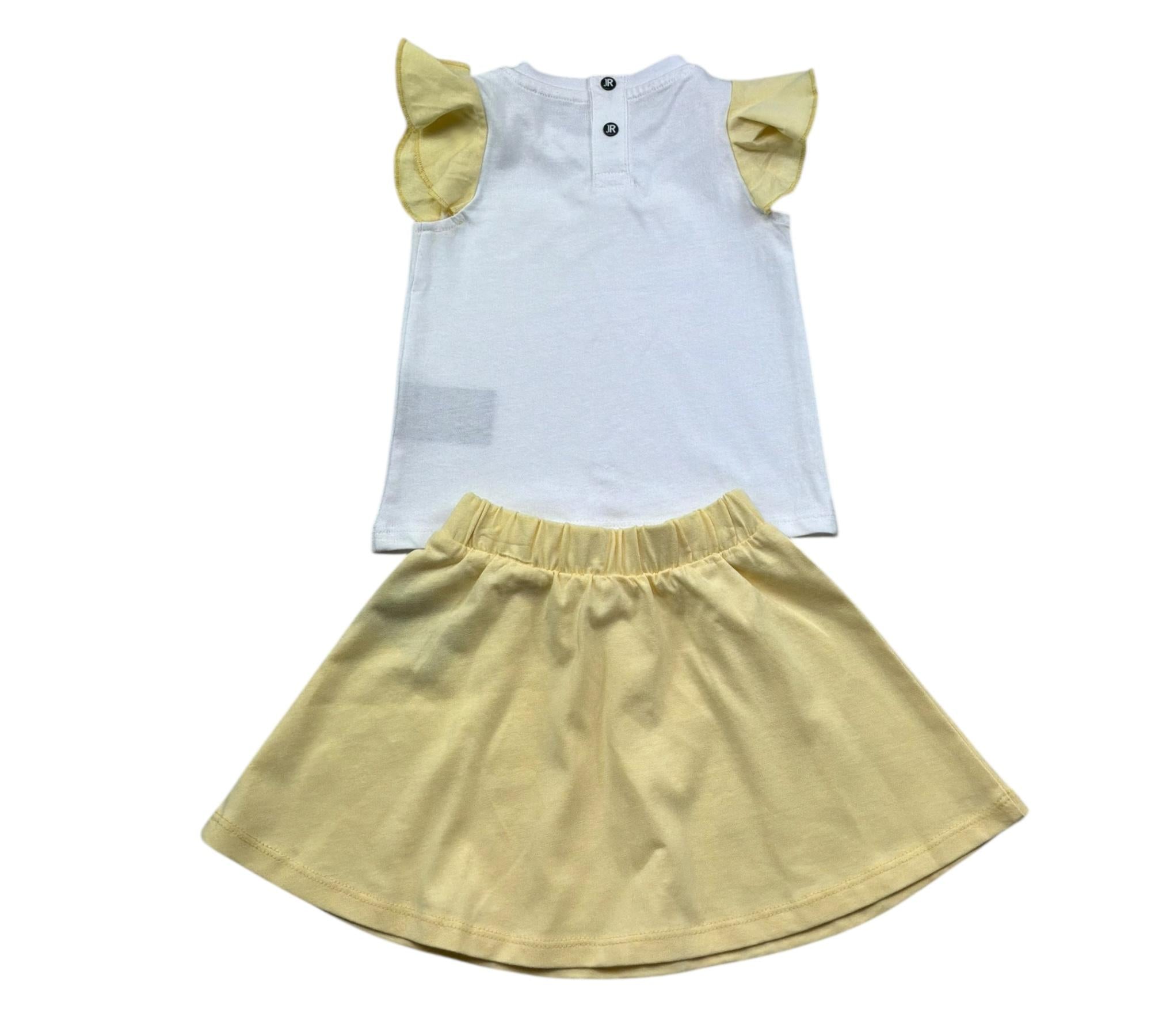 Trussardi Completo 2 Pezzi T-Shirt-Gonna Bicolore per Neonata TIP26022CJ BIANCO/GIALLO TRUSSARDI 