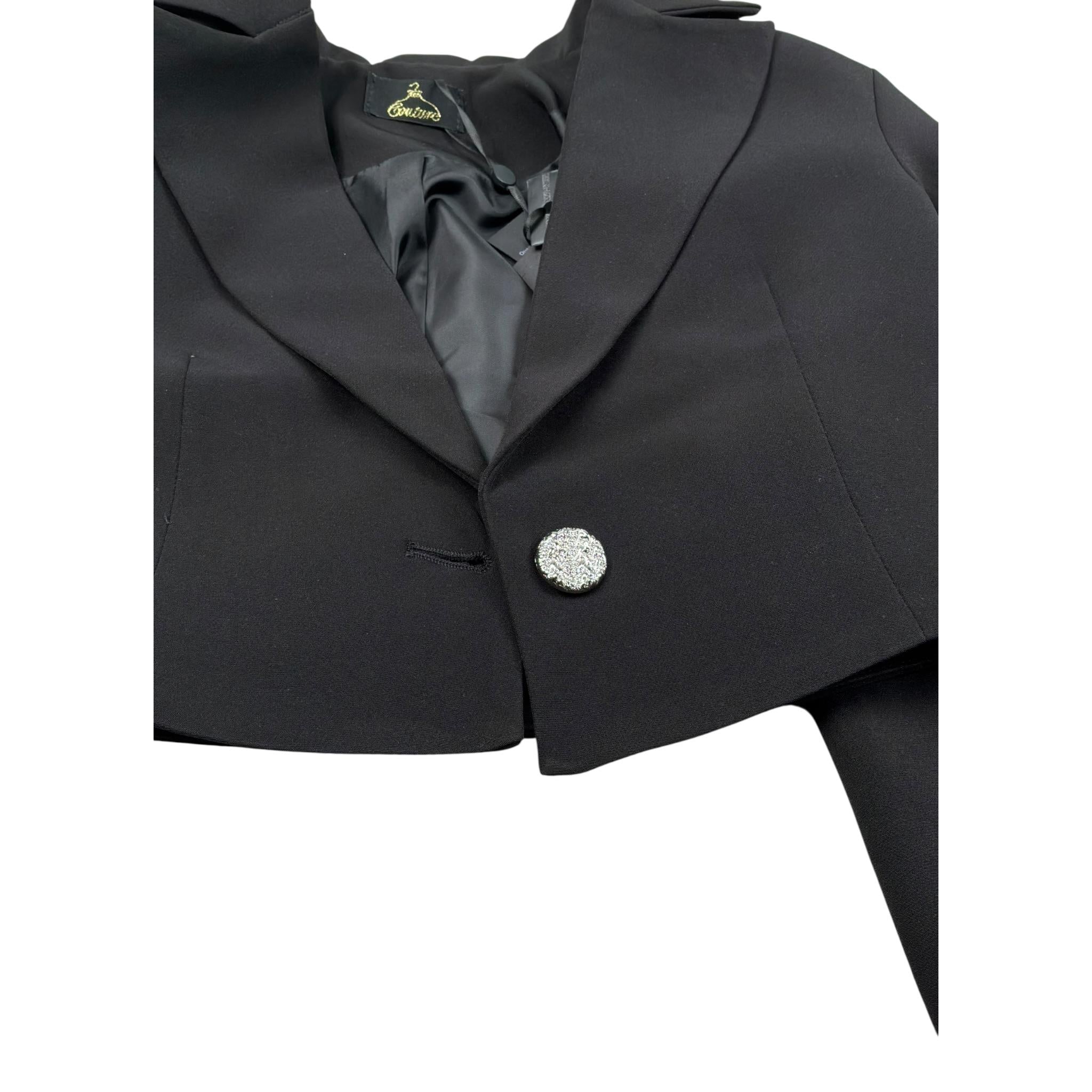 Fun & Fun Giacca Tinta Unita Modello Crop per Bambina FNCJJK16359 NERO FUN & FUN 