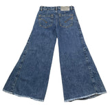 DONDUP jeans tinta unita modello palazzo Blu per Bambina DFPA092 BLU DONDUP 
