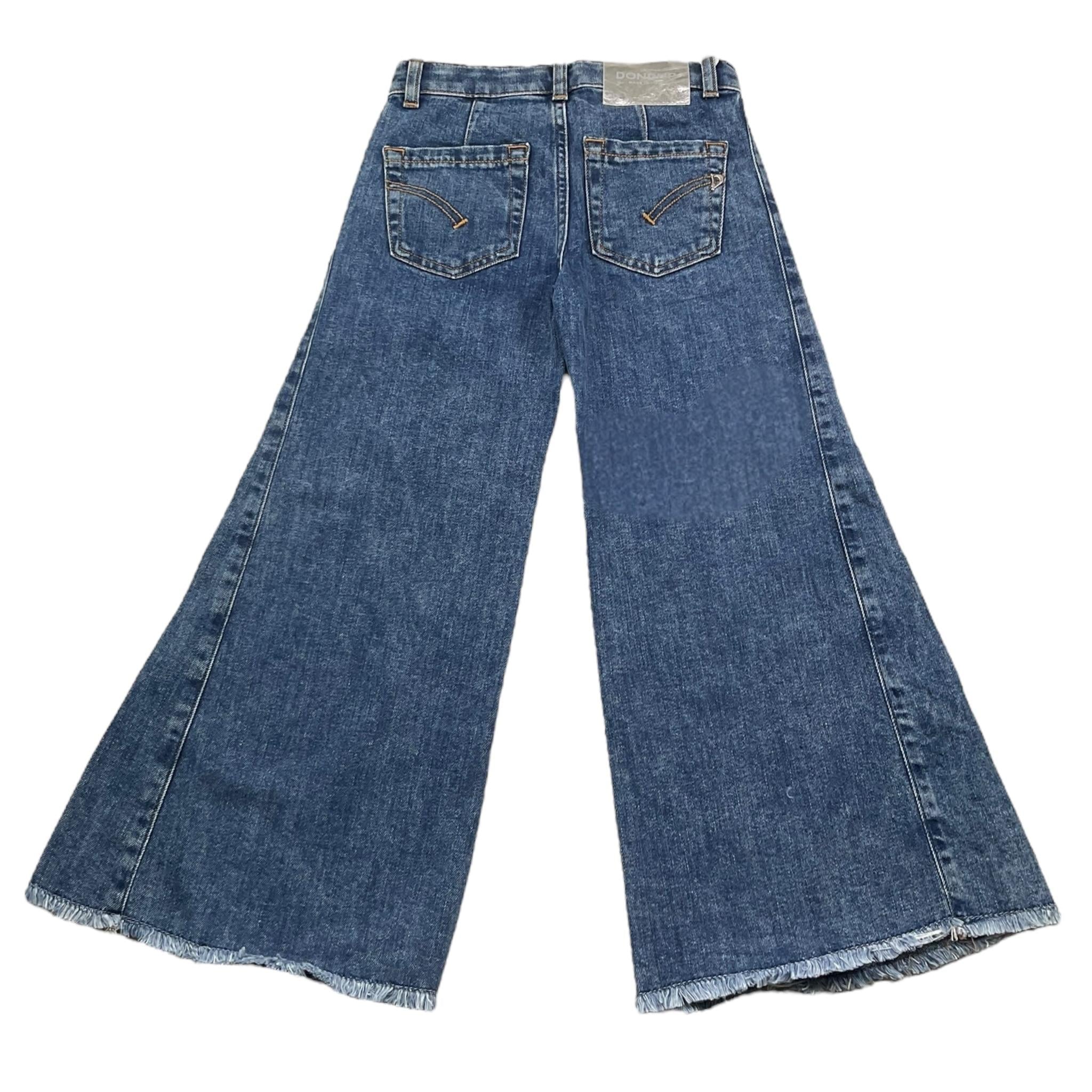 DONDUP jeans tinta unita modello palazzo Blu per Bambina DFPA092 BLU DONDUP 