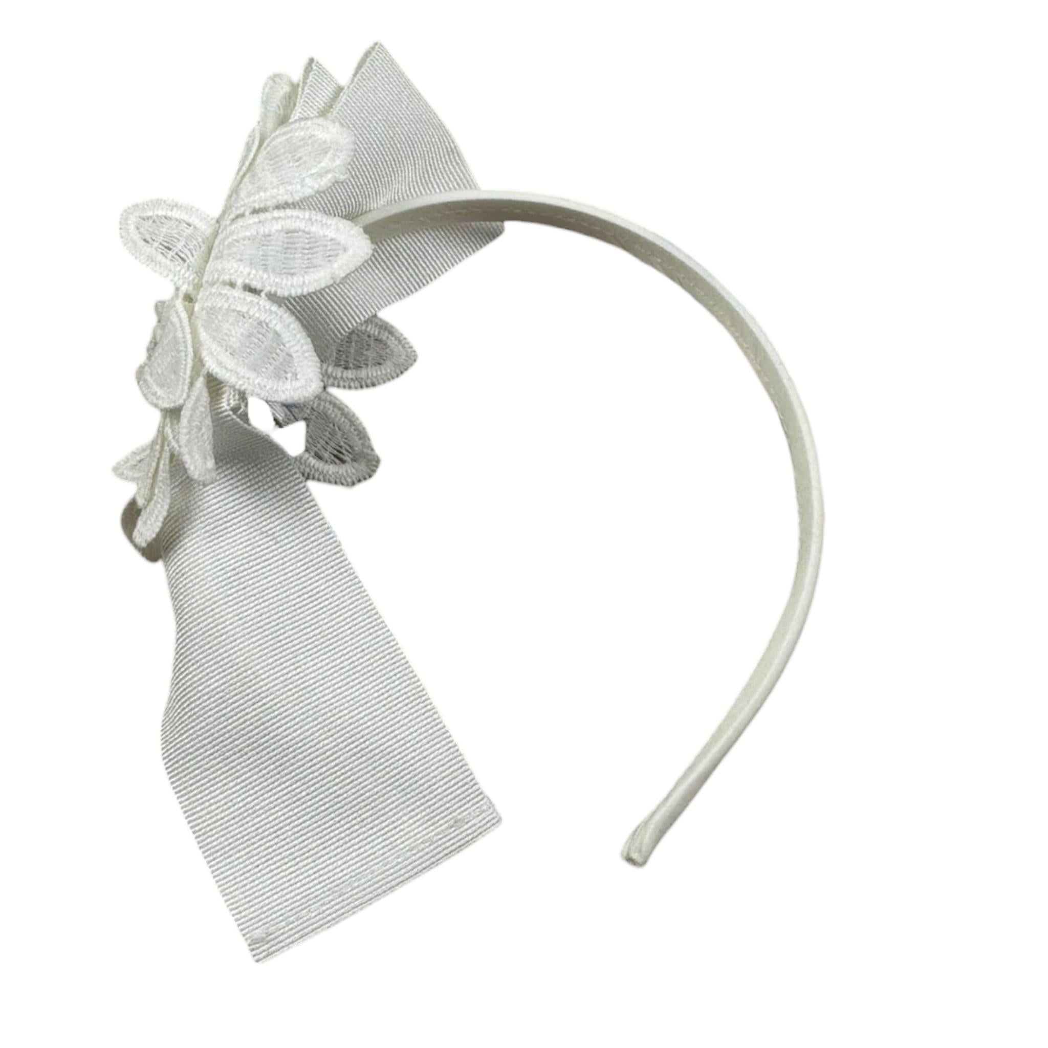 Piccola Ludo Cerchietto Tinta Unita per Bambina BS10WA011 BIANCO PICCOLA LUDO 