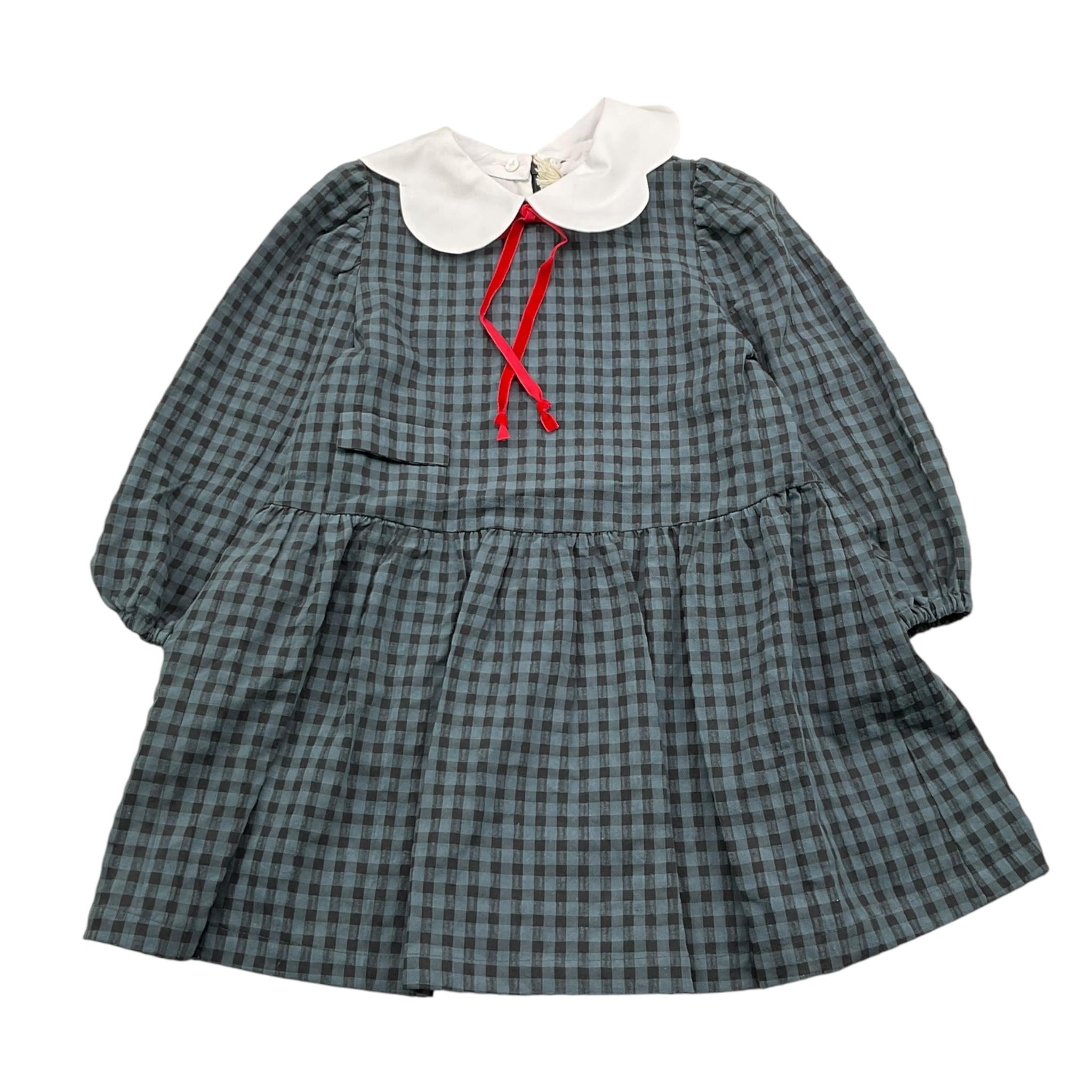 ILFAROBIMBI abito manica lunga fantasia quadri Grigio per Bambina GELSO GRIGIO ILFAROBIMBI 