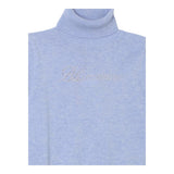 MISS BLUMARINE maglia collo alto tinta unita con brillantini Azzurro per Bambina IF4135 AZZURRO MISS BLUMARINE 