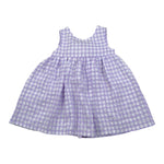 Magil Abito Bicolore con Fantasia A Quadri per Neonata HN20106N BIANCO/LILLA MAGIL 