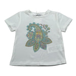 M+E' T-Shirt Girocollo Tinta Unita con Stampa per Neonata 1UE1862 BIANCO M+E' 