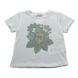 M+E' T-Shirt Girocollo Tinta Unita con Stampa per Neonata 1UE1862 BIANCO M+E' 