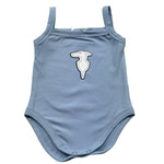 Trussardi Body Bretelline Tinta Unita con Logo per Neonata TIP26125BD AZZURRO TRUSSARDI 