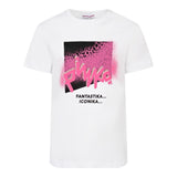 PINKO t-shirt girocollo tinta unita con stampa Bianco per Bambina F4PIJGTH217 BIANCO PINKO 