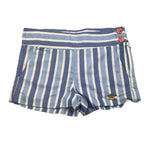 Miranda Short Tinta Unita con Fantasia A Righe Bianco per Bambina