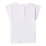 I Do T-Shirt Girocollo Tinta Unita con Stampa per Bambina 4B519 BIANCO I DO 