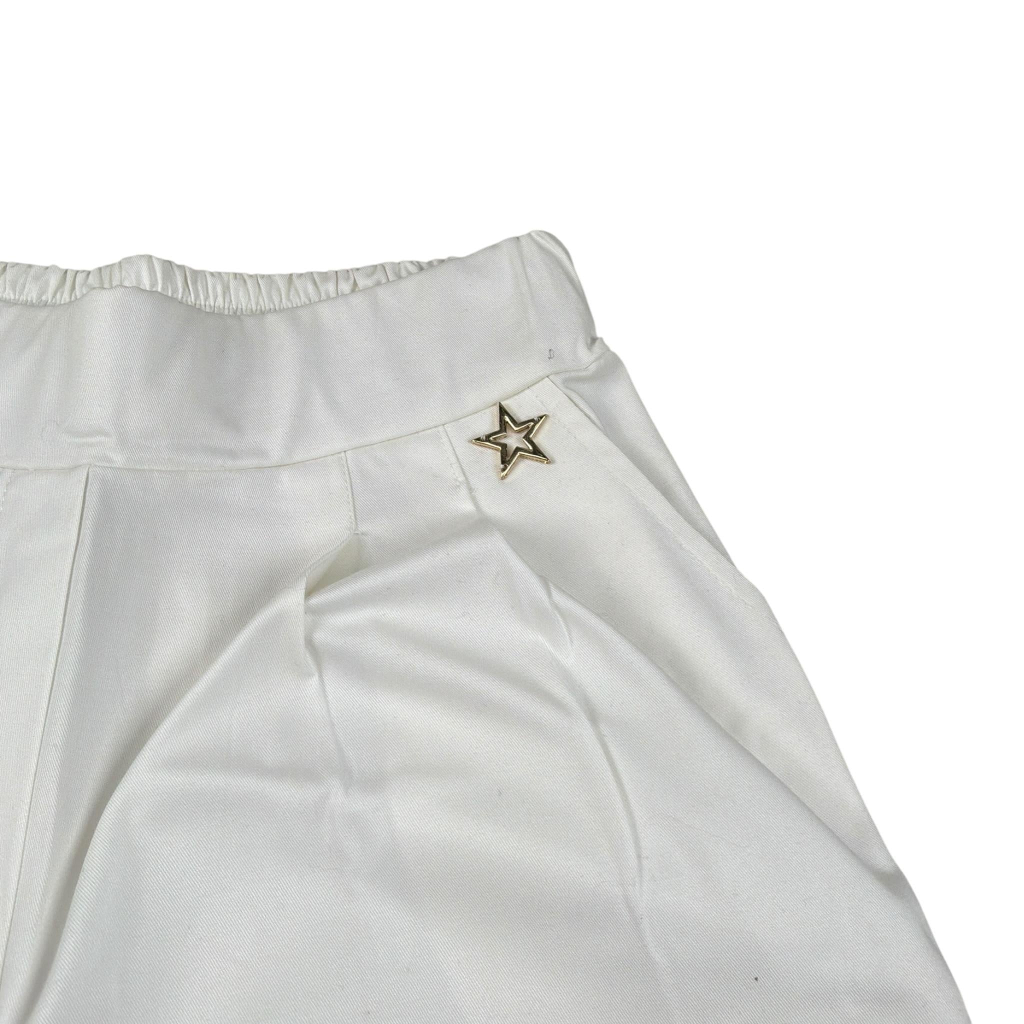 Shopart Pantalone Modello Palazzo tinta unita Bianco per Bambina 023993 BIANCO SHOPART 
