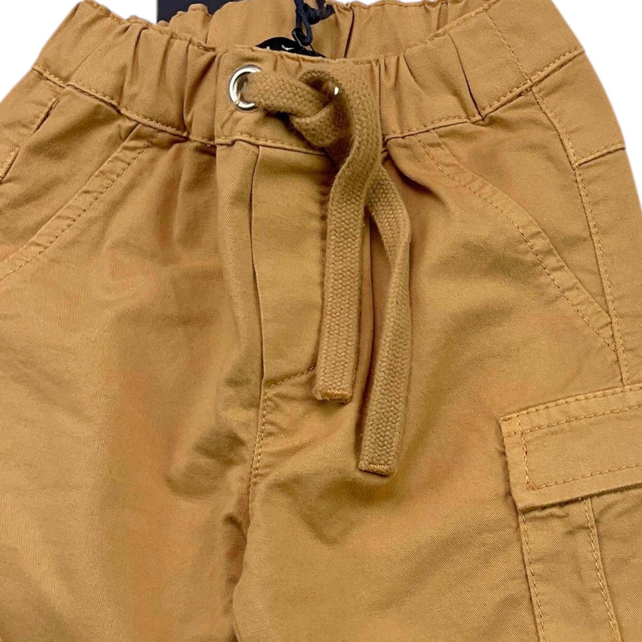 PLEASE pantalone tinta unita con elastico in vita Beige per Neonato PE61132B43 BEIGE PLEASE 