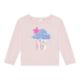 BillIEBLUSH shirt girocollo tinta unita con stampa  Rosa per Neonata U20645 ROSA BillIEBLUSH 