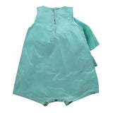 A' La Page Pagliaccetto Giromanica Tinta Unita con Fiocco per Neonata OCCHIO VERDE ACQUA A' LA PAGE 