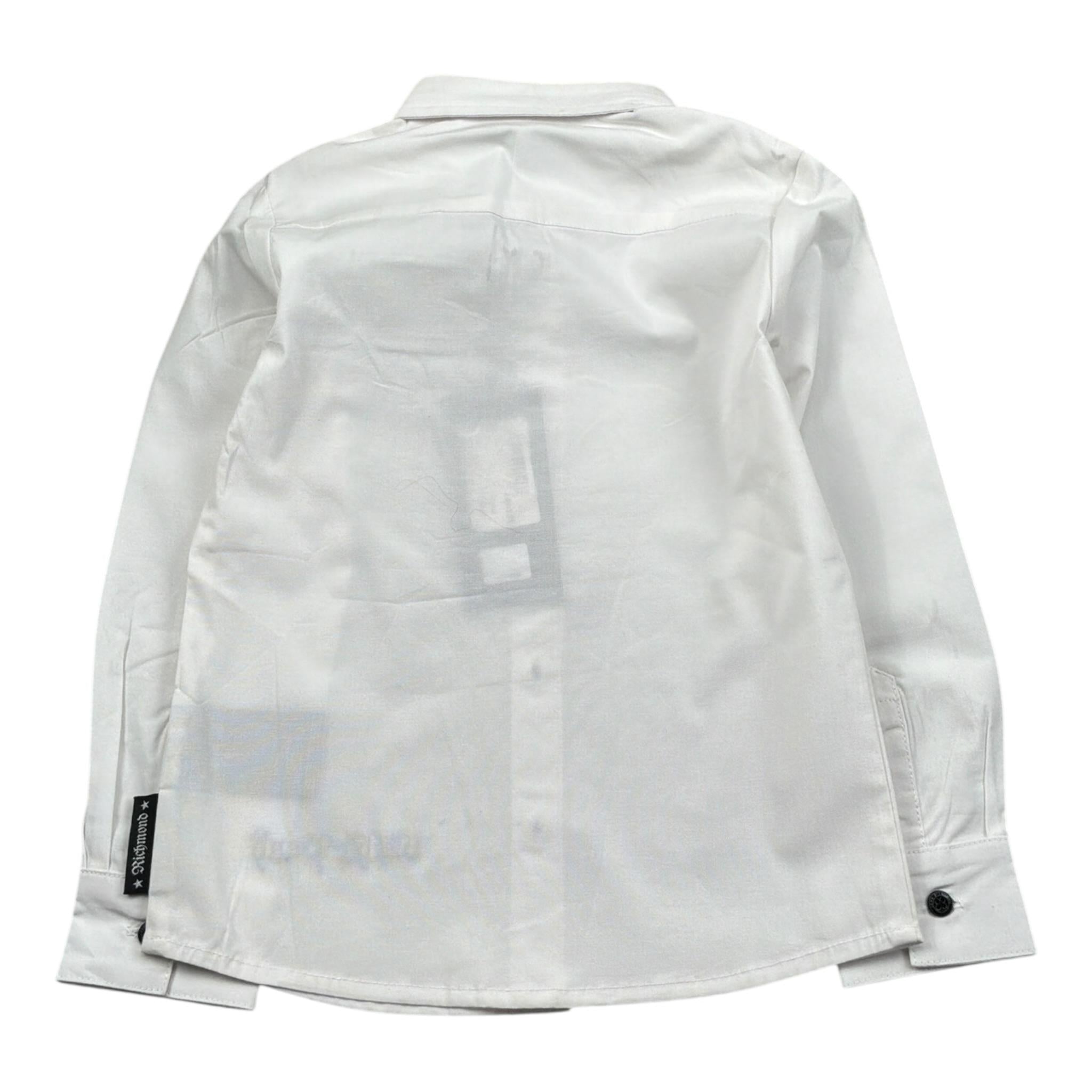 John Richmond Camicia tinta unita con Logo Bianco per Neonato RIP23084CANE BIANCO JOHN RICHMOND 