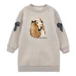 MONNALISA abito felpa tinta unita glitterato Beige per Bambina 19D0901 BEIGE MONNALISA 