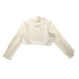 Twinset Schlichtes, geknöpftes, cremefarbenes Bolero für Mädchen