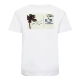 N°21 T-Shirt Girocollo Tinta Unita Con Stampa Bianco Per Bambino