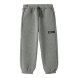 IL GUFO pantalone tuta tinta unita con logo Grigio per Bambino A24PL3980136 GRIGIO IL GUFO 