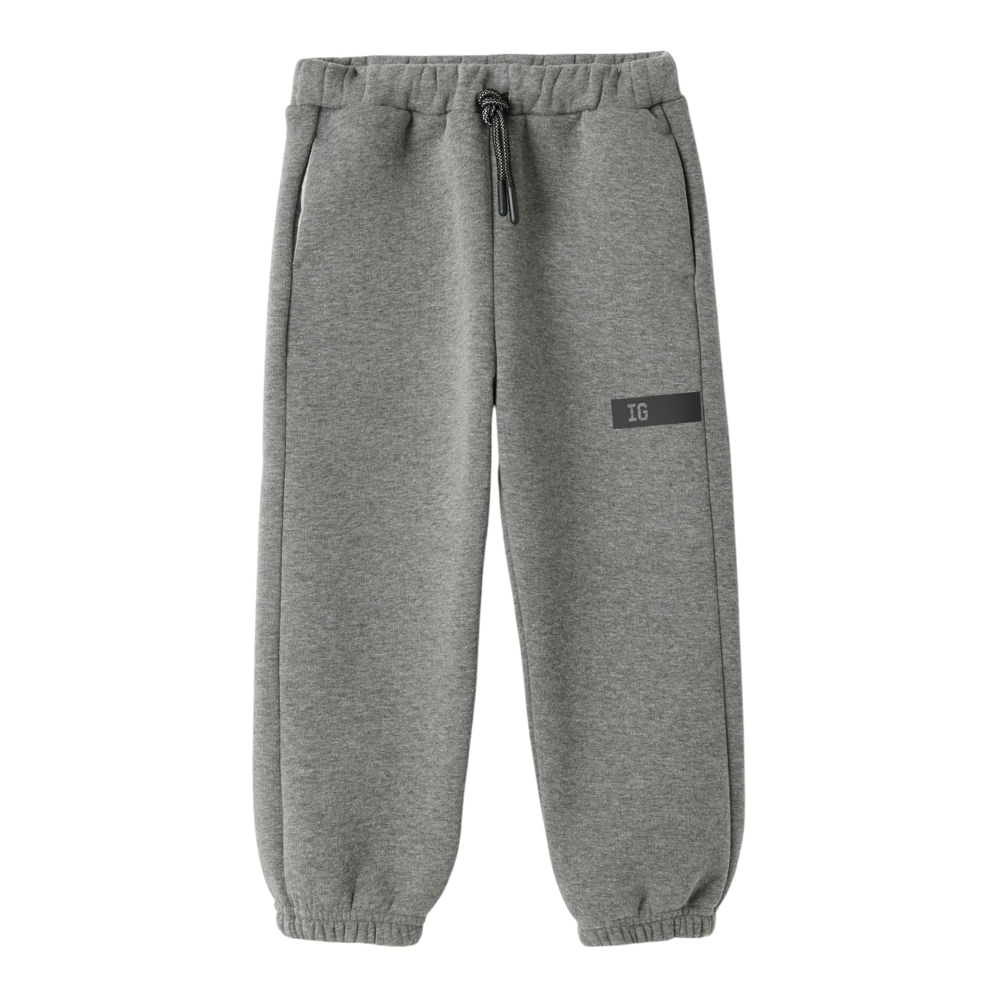 IL GUFO pantalone tuta tinta unita con logo Grigio per Bambino A24PL3980136 GRIGIO IL GUFO 