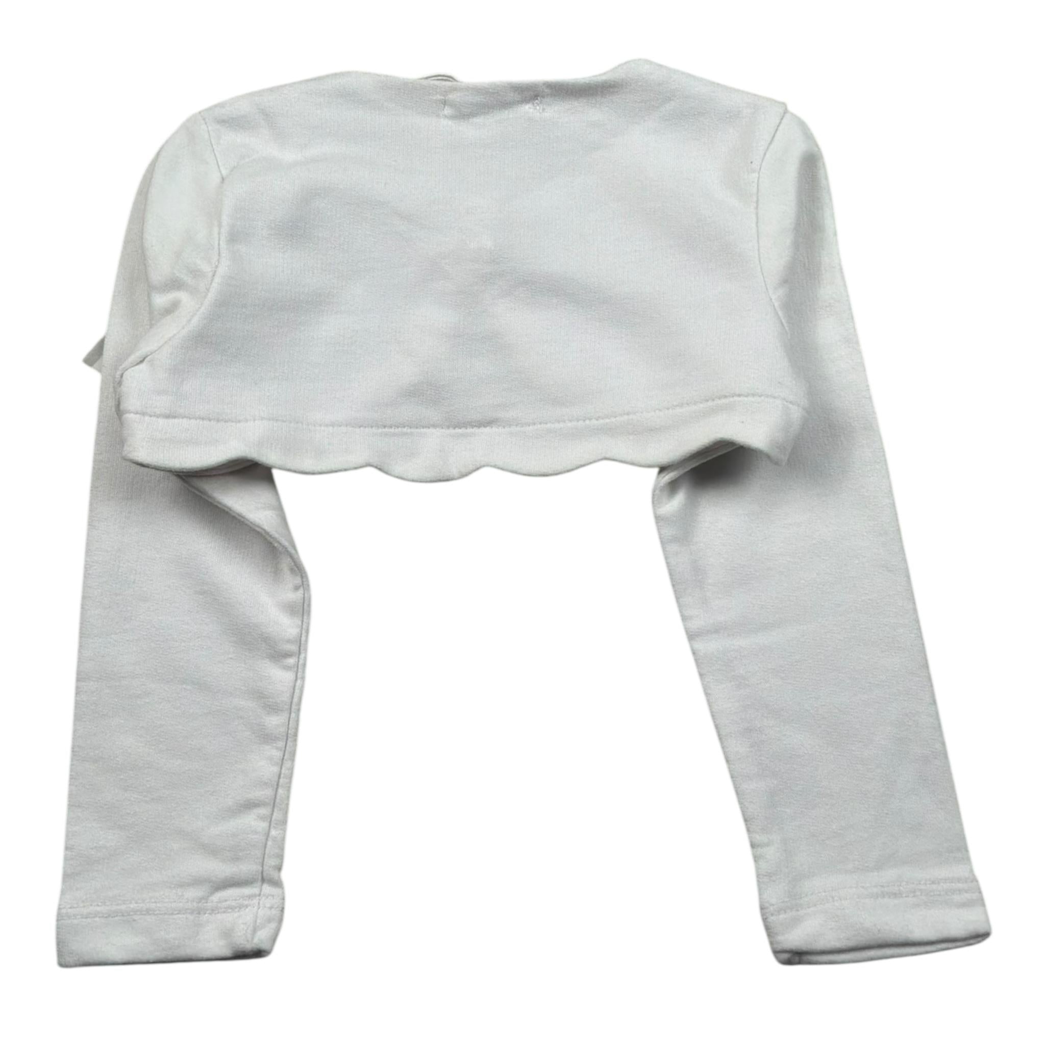 M+E' Coprispalle Tinta Unita con Fiocco per Bambina UE1847 BIANCO M+E' 