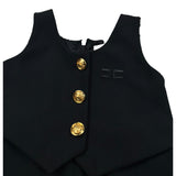 Elisabetta Franchi Tuta Intera Tinta Unita Giromanica  per Bambina EGTA006 NERO ELISABETTA FRANCHI 