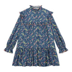 PHILOSOPHY abito tinta unita con fantasia fiori e sottana Blu per Bambina PFAB049 BLU PHILOSOPHY 