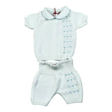 Scaldacuore Completo 2 Pezzi T-Shirt-Bermuda In Maglia per Neonato PS09PCORP24 BIANCO SCALDACUORE 